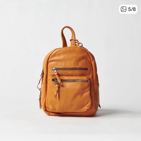 Wanderers Tan Leather Backpack - Picture 5 of 8